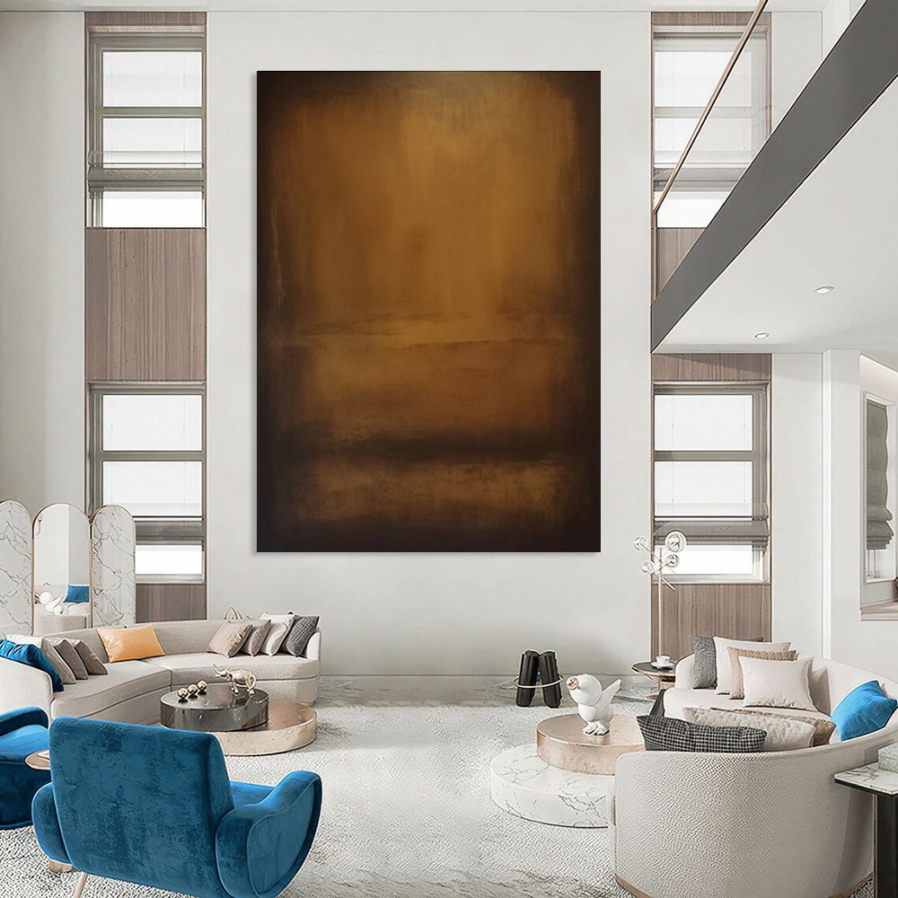 Brown Gradient Minimalist Abstract Painting ADGE372