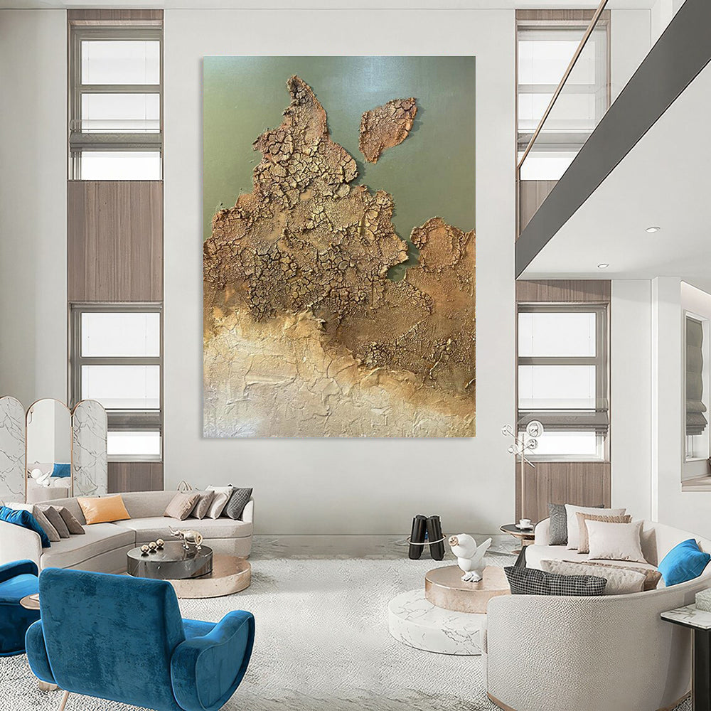 Colossal Size Custom-Engineered Handmade Abstract Canvas for Office & Dining Room DLZ2209