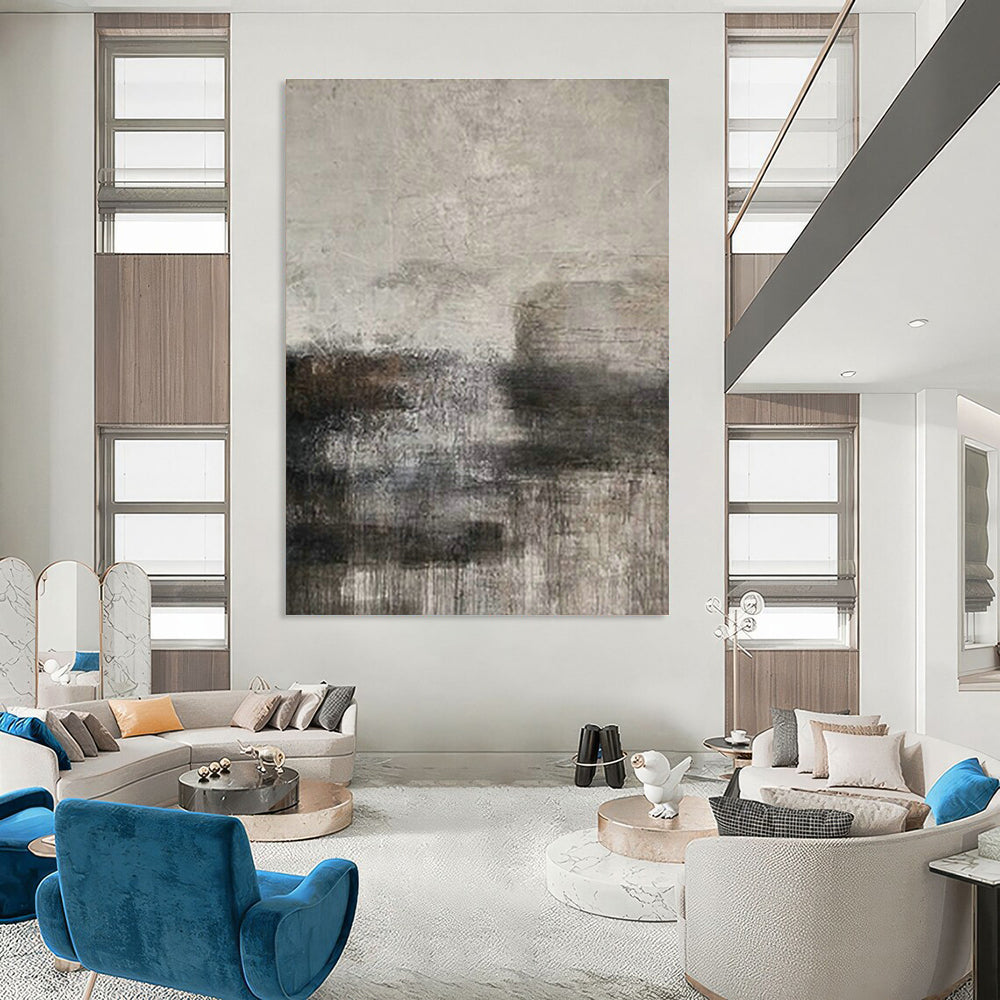 Extra-large Custom Hand-Painted Abstract Canvas for Dining Room Herb Garden Wall and Entryway Plant Stand Area DLZ1879