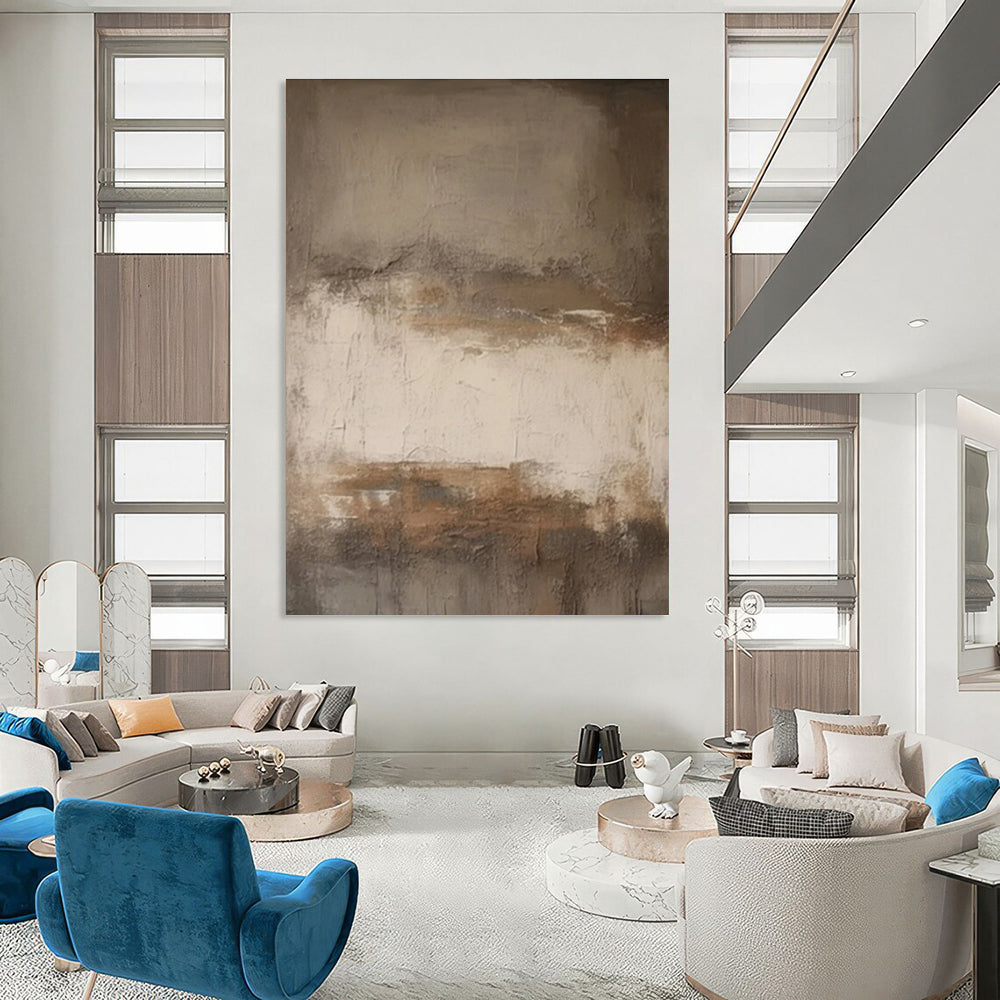 Neutral Tones Abstract Painting with Subtle Textures ADGE441