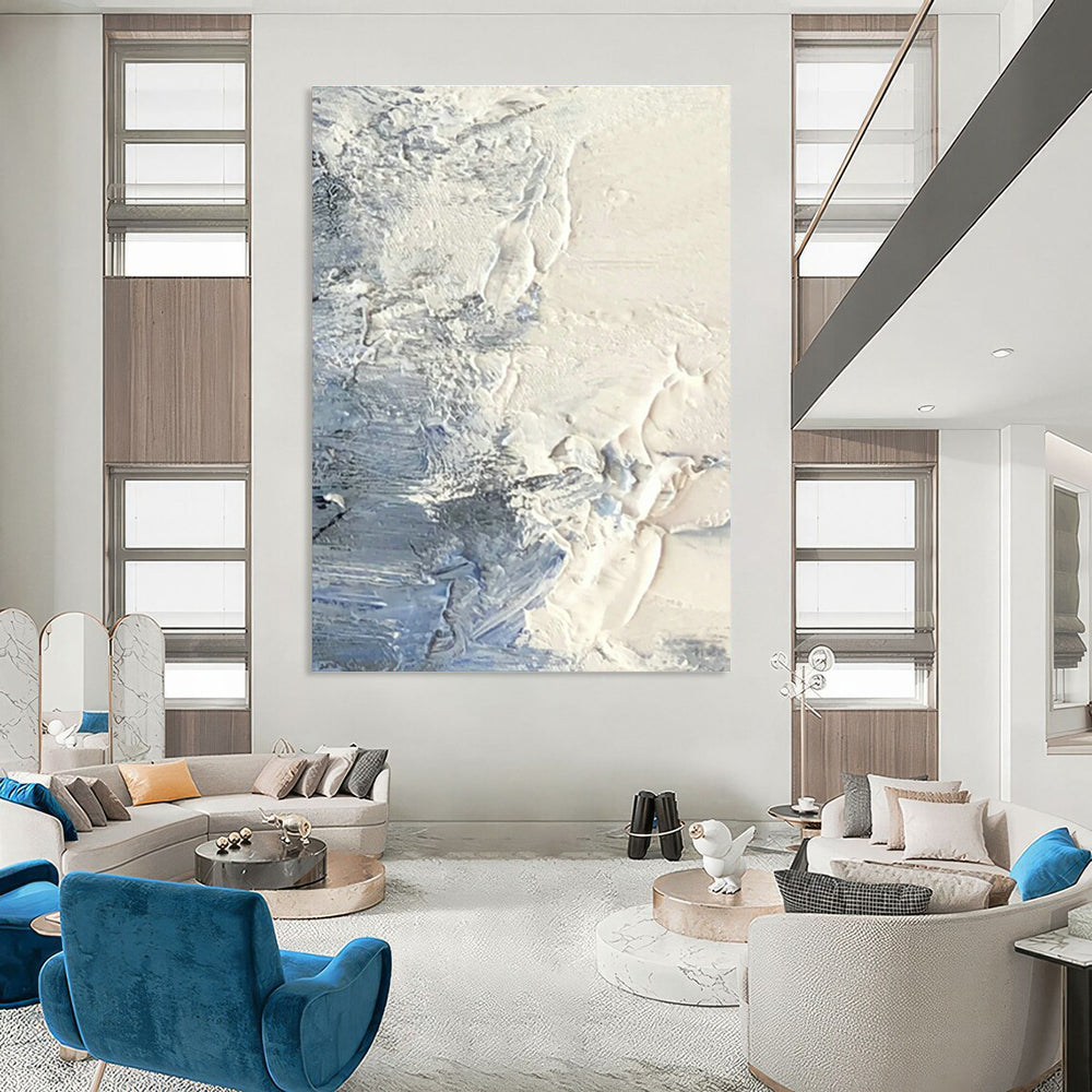 Mega-Sized Hand-Painted Abstract Mural for Cottage Bedroom & Entryway DLZ1272
