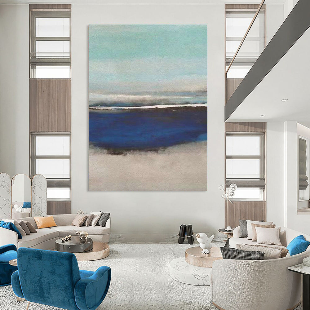 Large Hand - Painted Abstract Canvases for Hallway Staircase Newel Post Spindles & Office Server Room Rack Handles DLZ0933