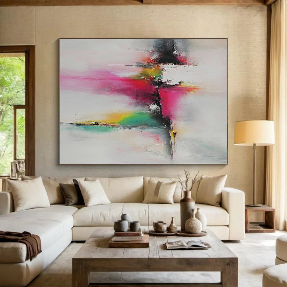 Colorful Drip Abstract Painting with Vibrant Hues GER496