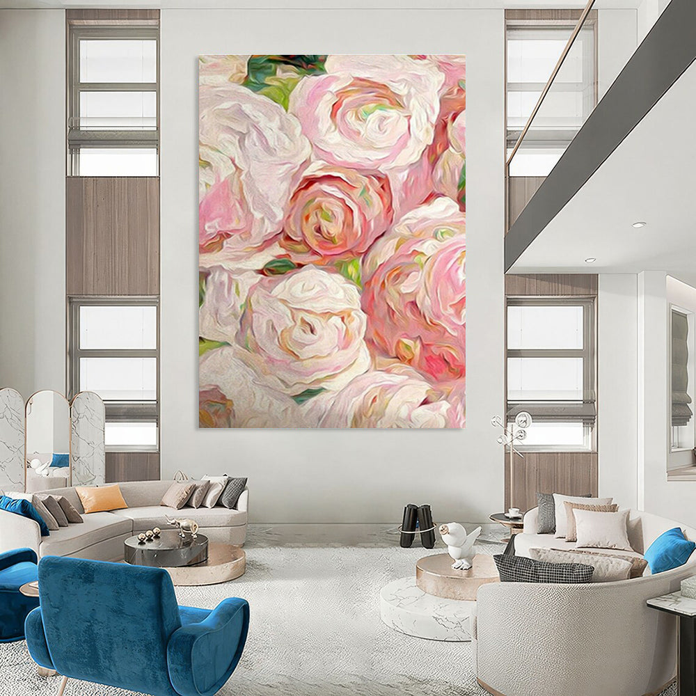 Oversized Bespoke Hand-Painted Abstract Art for Entryway & Dining Room DLZ0990