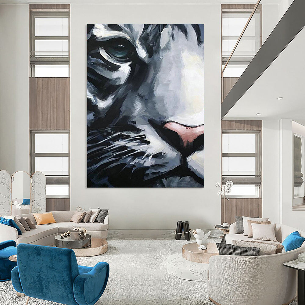 Giant Custom - Designed Handmade Abstract Canvas for Office and Cottage DLZ2154