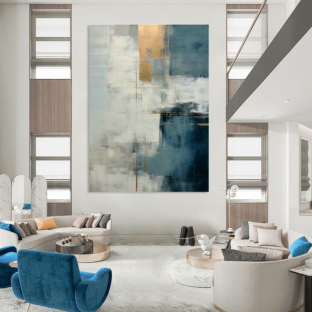 Stupendous Custom - Sculpted Handmade Abstract Canvas for Entryway & Cottage DLZ2120