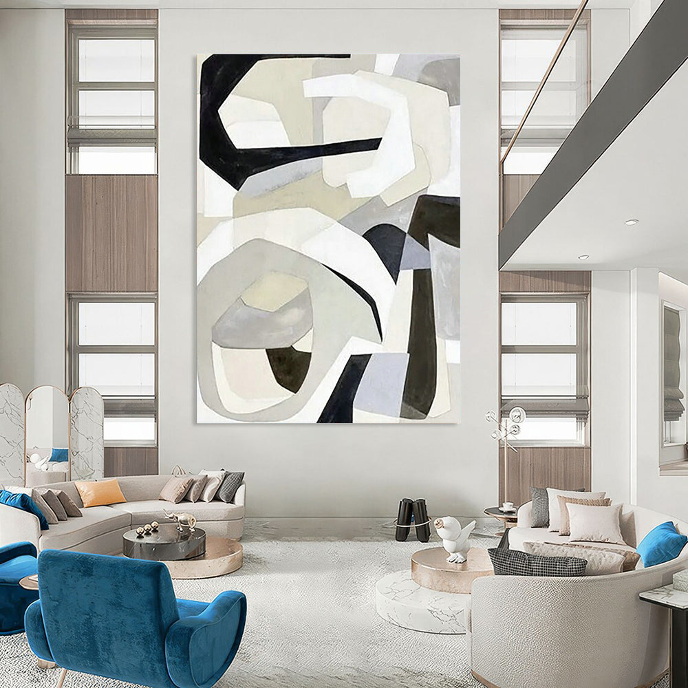 Immense Handmade Abstract Painting for Hallway & Cottage Entryway DLZ1148