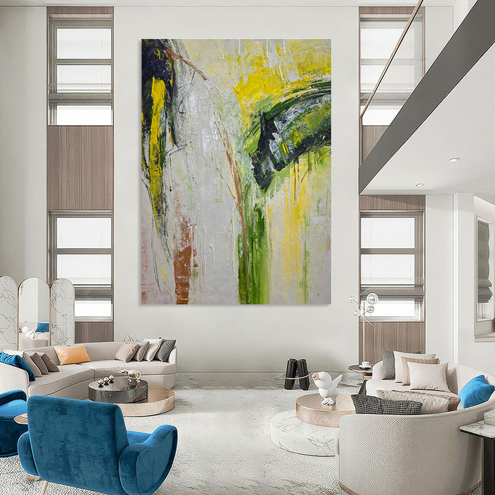 Colorful Impasto Abstract Painting with Expressive Brushstrokes ADGE458