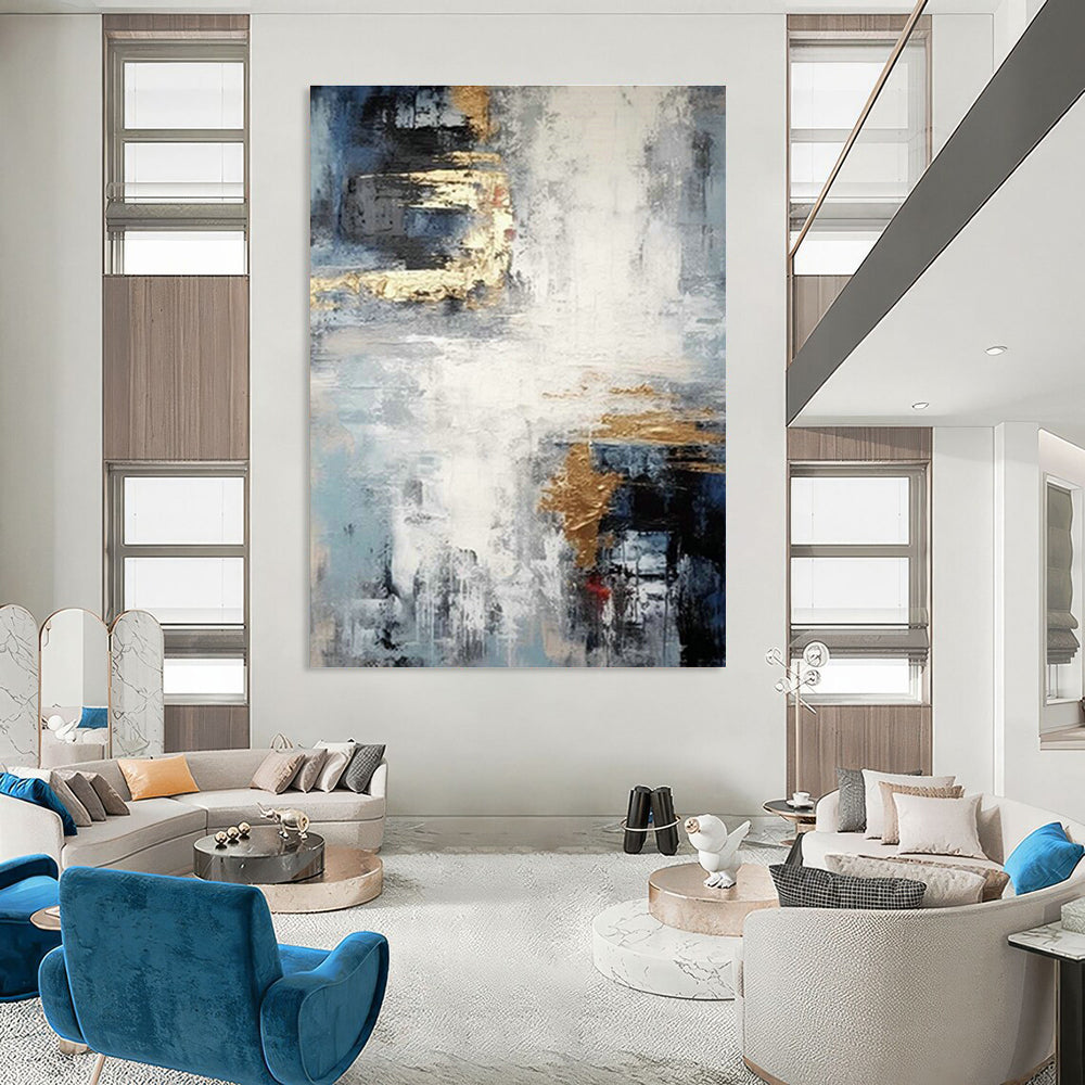 Customization of Large - sized Hand - Painted Abstract Paintings for Dining Room, Create a Pleasant Dining Atmosphere DLZ0366