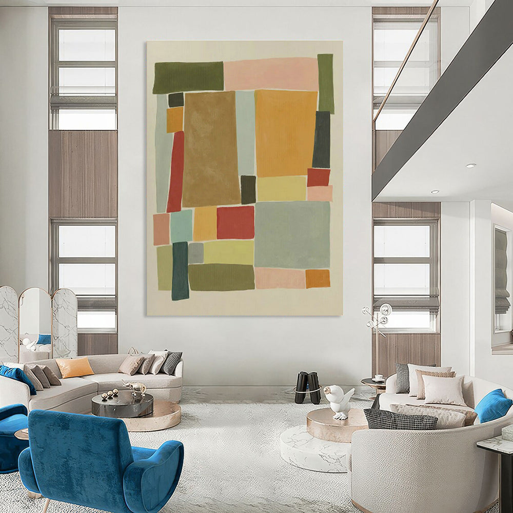 Hand-Painted Modern Abstract Decorative Art Painting, Showing the Stylish Style of Living Room and Foyer DLZ0971