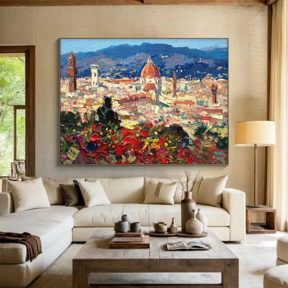 Colorful Florence Cityscape Abstract Painting THY463