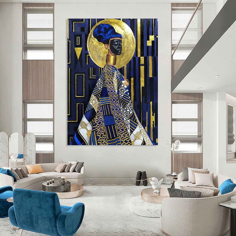 Custom Hand-Painted Abstract Canvas for Hallway & Cottage Office DLZ2324