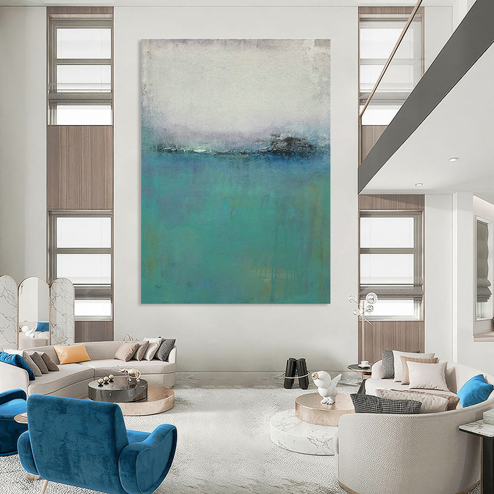 Oversized Tailored Abstract Painting for Dining Room & Cottage Entryway DLZ1227