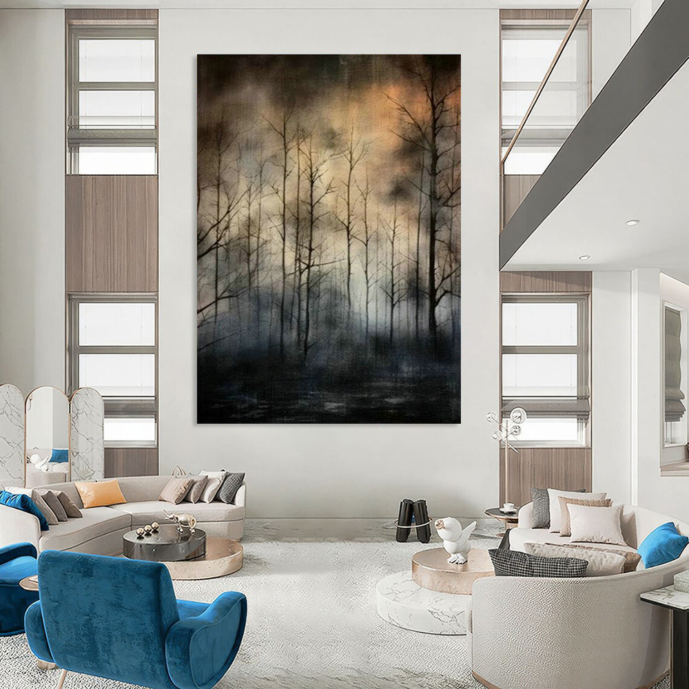 Customization of Extra - Large Hand - Painted Abstract Paintings for Hallway, Shape an Artistic Temperament DLZ0375