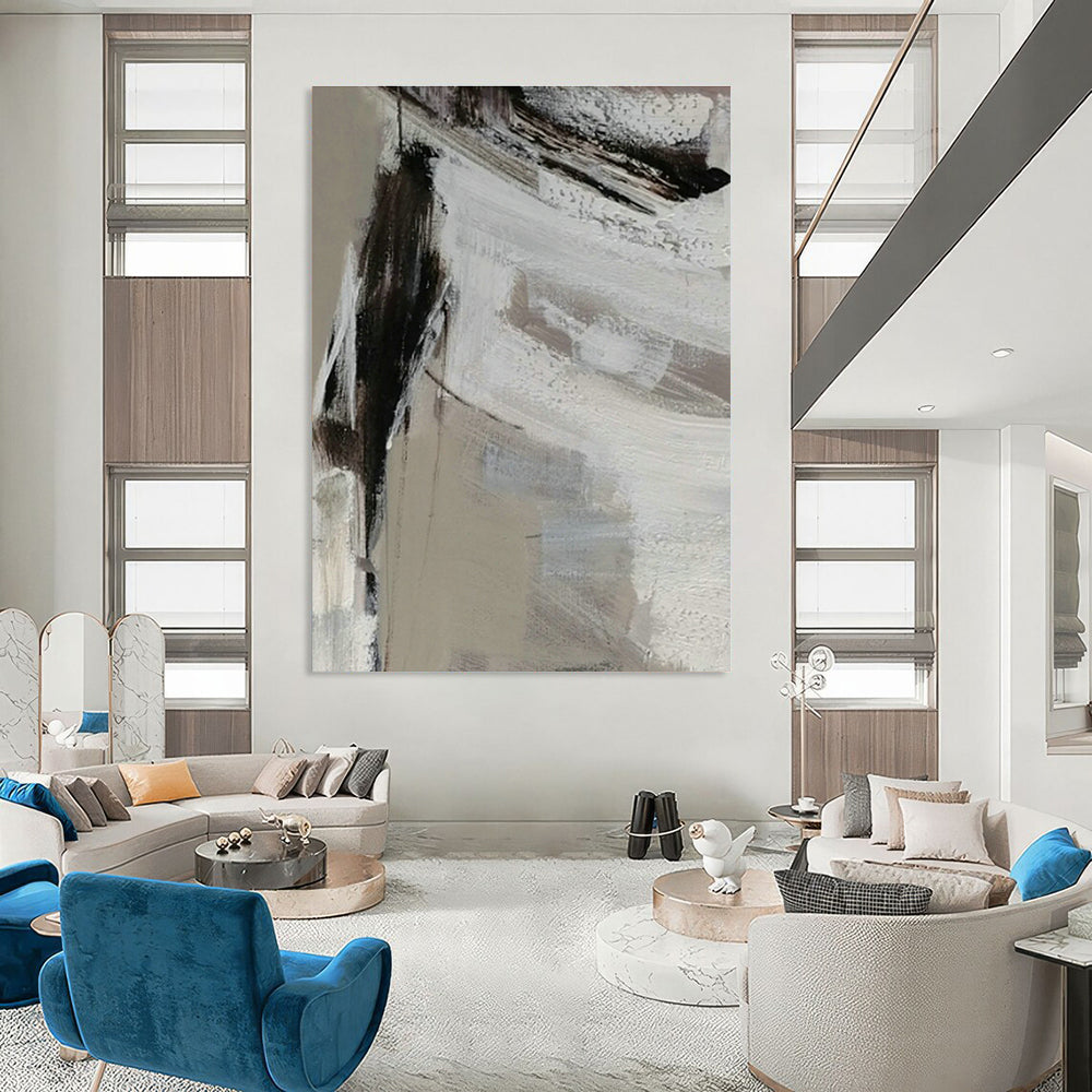 Large - Format Hand-Painted Abstract Canvas for Entryway & Dining Room DLZ1311