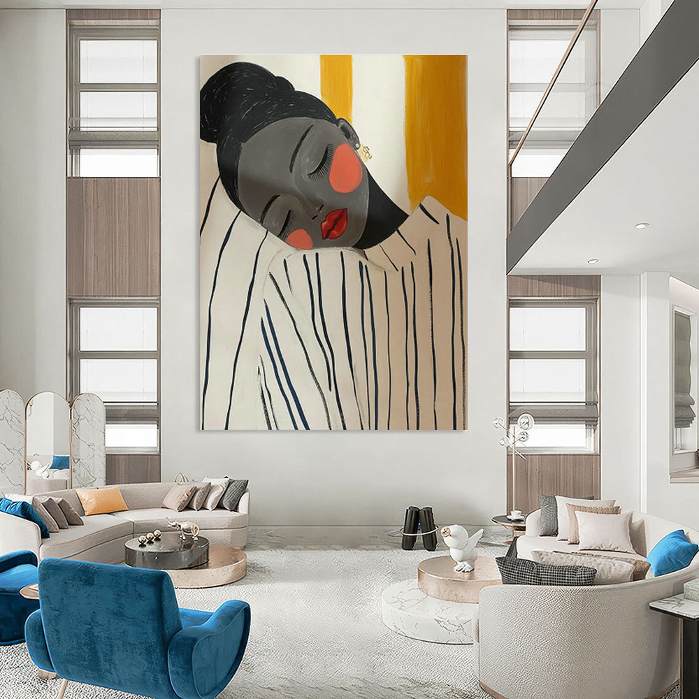 Oversized Custom Hand - Painted Abstracts for Bedroom Canopy & Office Partition Walls DLZ0704