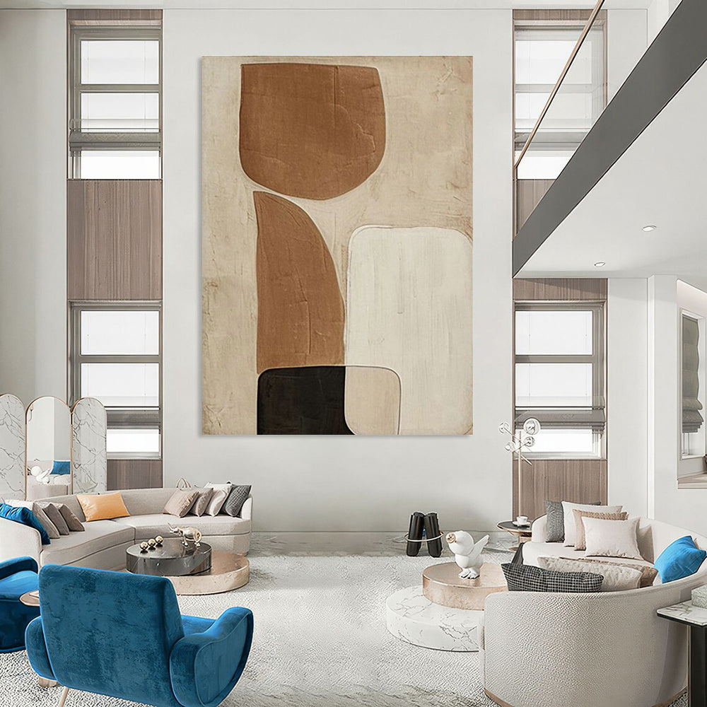 Monumental Scale Custom-Tailored Hand Painted Abstract Art for Office & Living Room DLZ2194