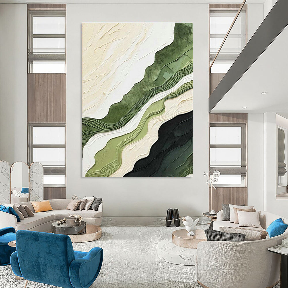 Enormous Custom-Fit Hand Painted Abstract Canvas for Living Room & Office DLZ2186