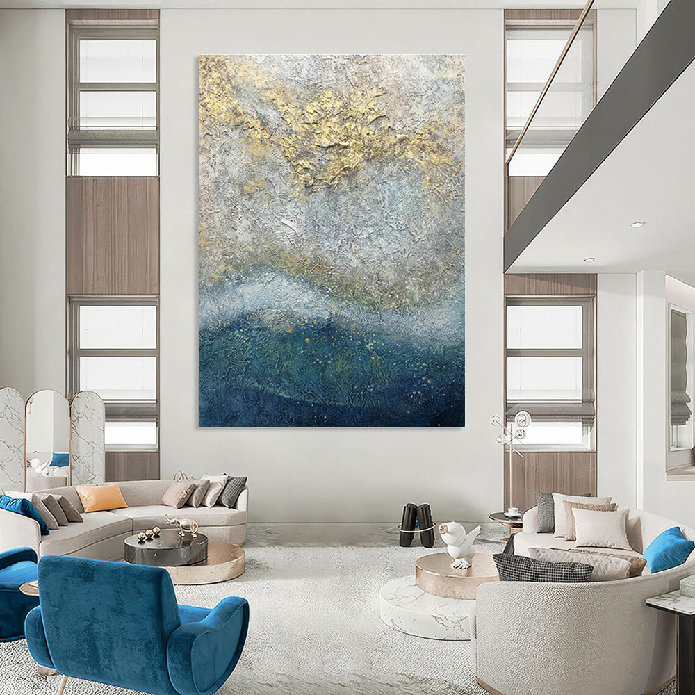 Handmade Large Abstract Painting, Demonstrating the Artistic Charm of Living Room and Foyer DLZ0965