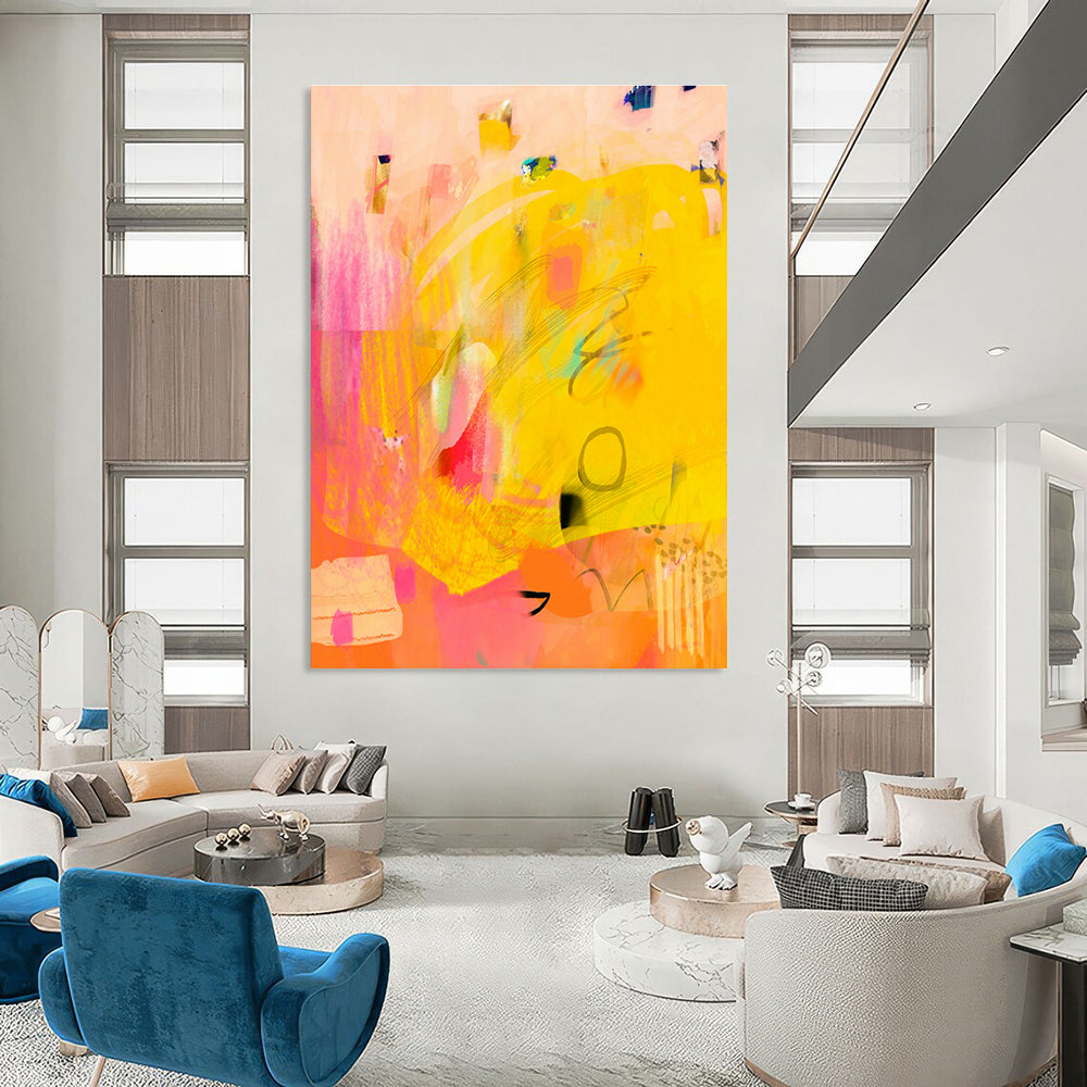 Abstract Hand - Painted Murals for Dining Room and Hallway DLZ0644