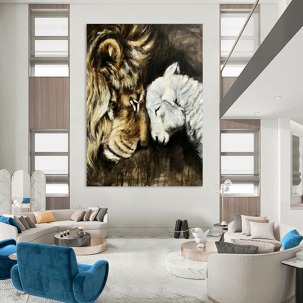 Extra - Large Bespoke Handmade Abstract Painting for Dining Room and Entryway DLZ2152