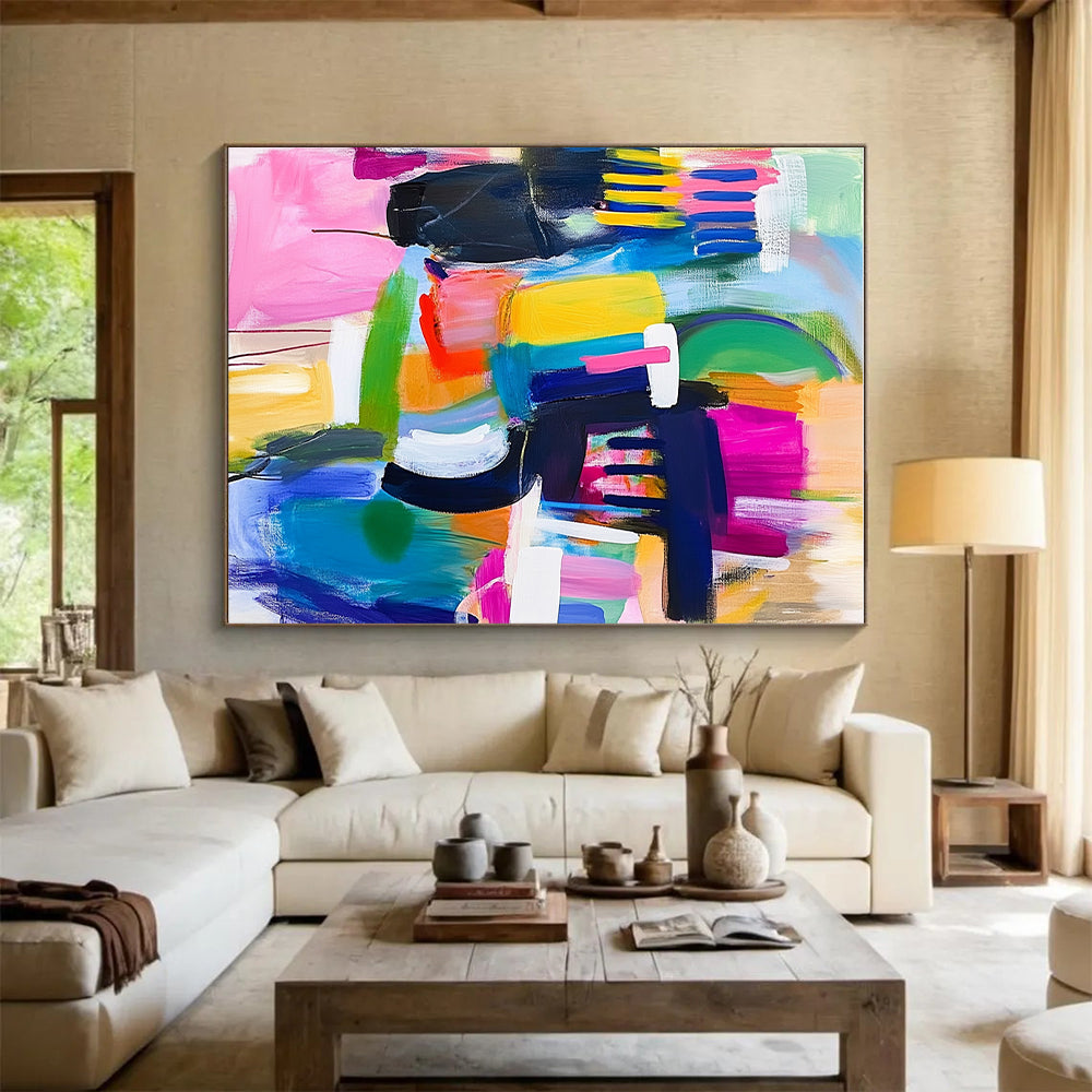 Vivid Color Abstract Painting with Expressive Brushstrokes GER577