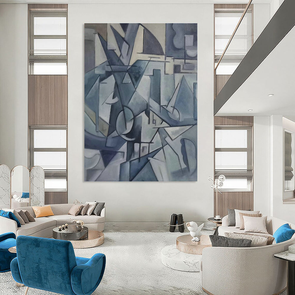 Grand - Sized Custom Hand - Painted Abstracts for Cottage Dining Room Breakfast Nooks & Hallway Coat Closets DLZ0590