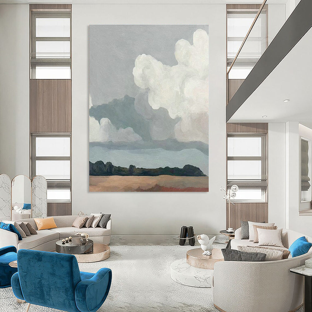 Giant Custom - Designed Hand Painted Abstract Wall Decor for Office and Dining Room DLZ2163