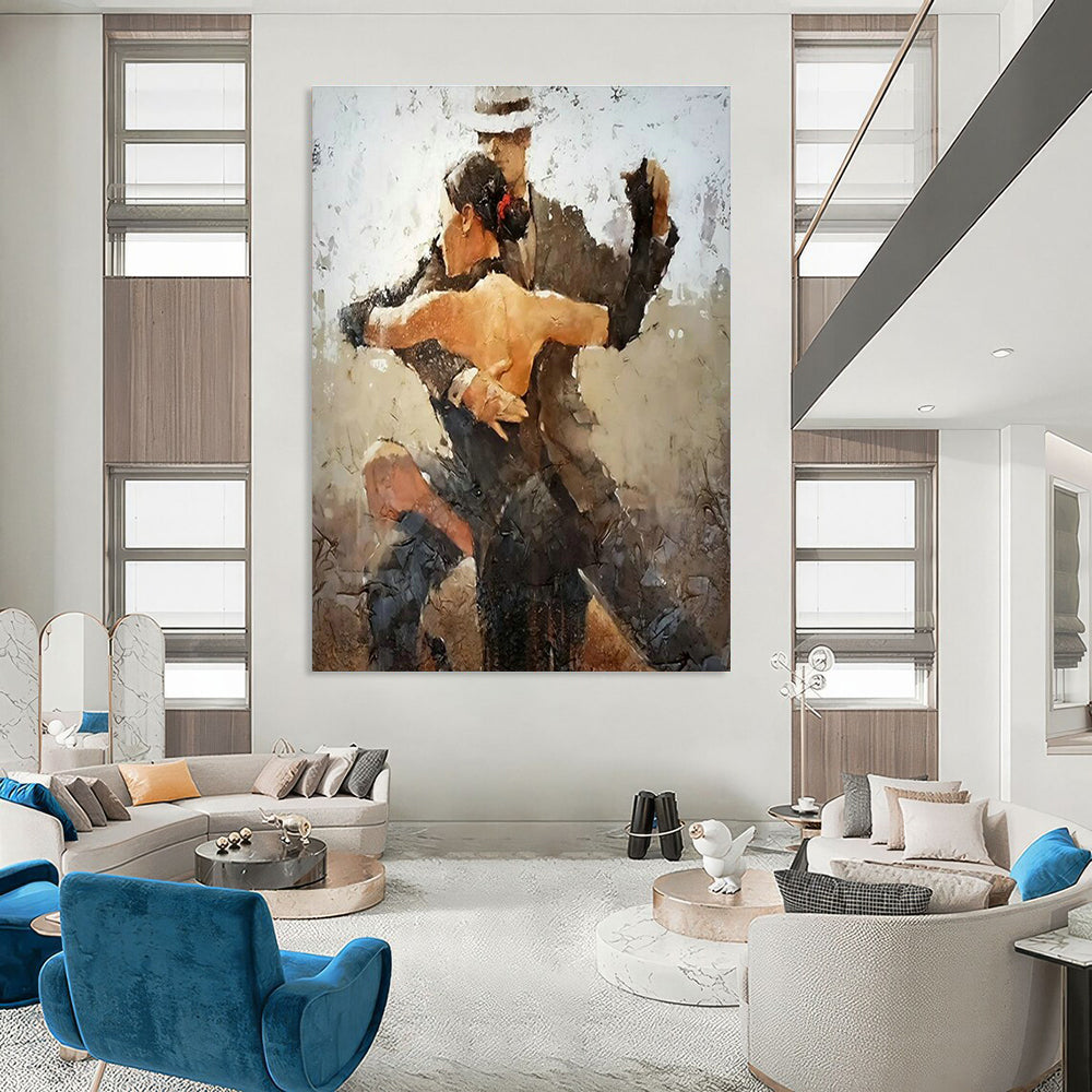 Handmade Abstract Canvas for Cottage Entryway & Living Room DLZ2336
