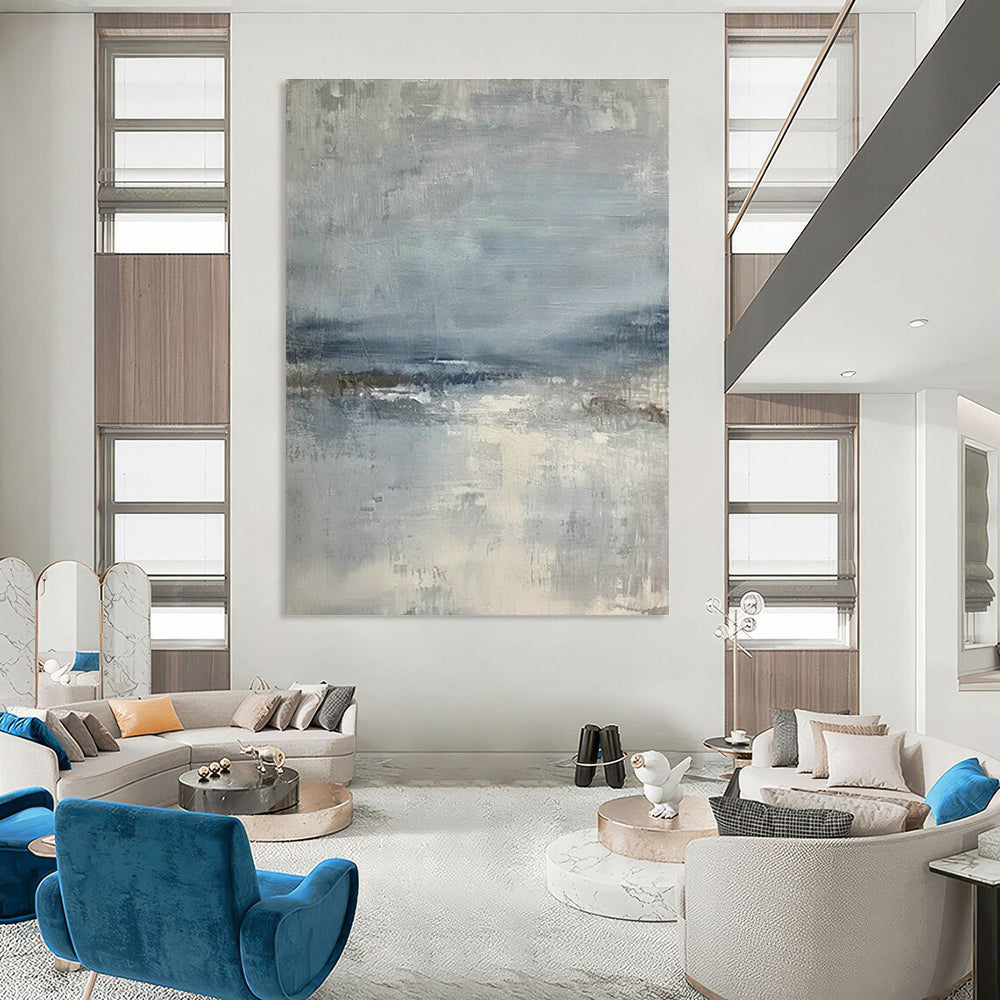 Large Hand-Painted Abstract Painting for Cottage Bedroom Blanket Ladder Wall & Hallway Umbrella Stand Base Wall DLZ1747