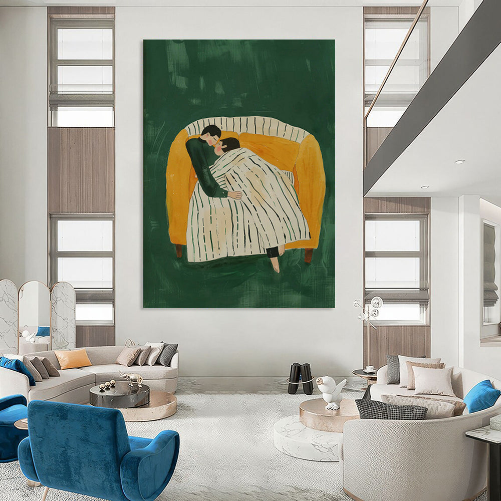 Custom - Designed Hand - Painted Abstract Art for Dining Room Banquet Chairs & Entryway Console Tables DLZ0706