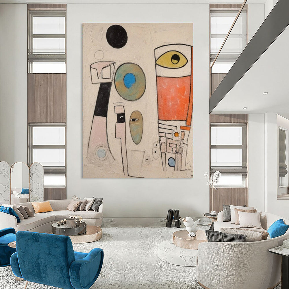 Colorful Abstract Portrait Shapes Painting ADGE027