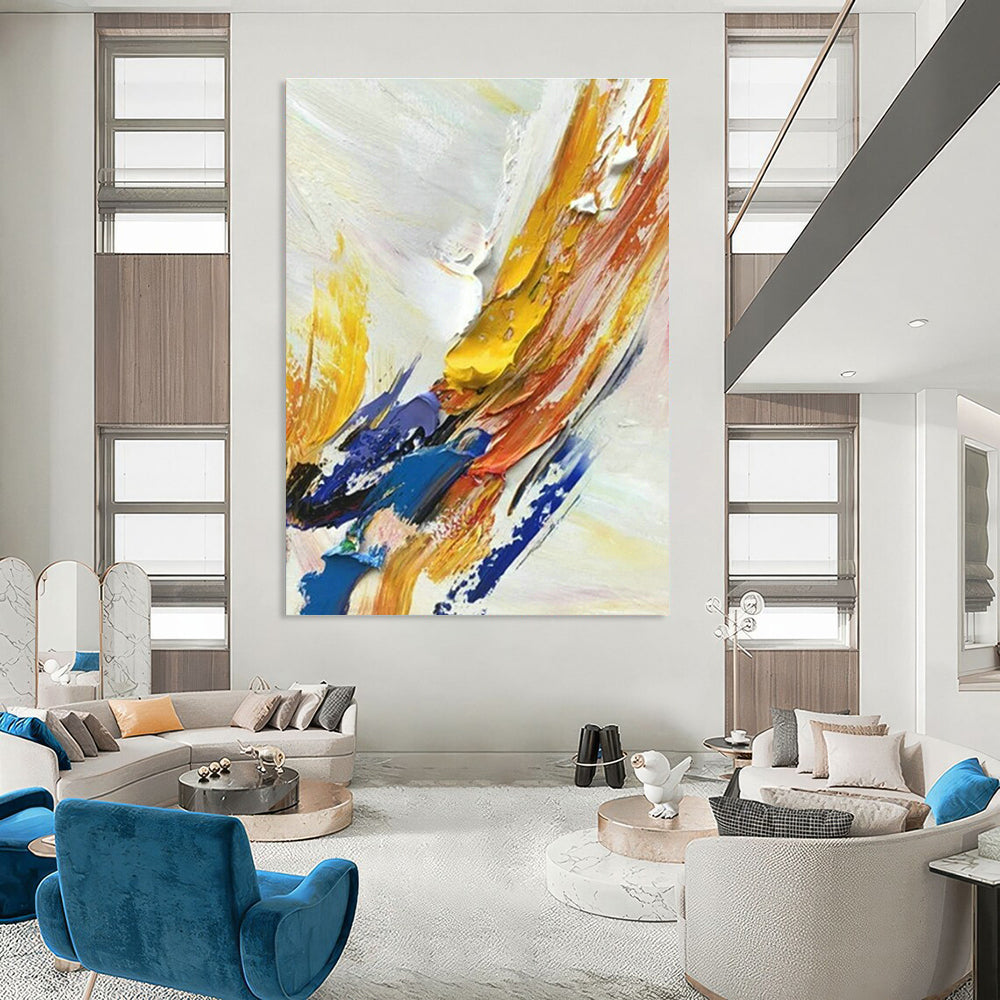 Large Handmade Abstract Canvas for Bedroom and Hallway DLZ1446
