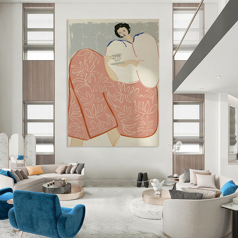 Giant Tailored Abstract Canvas for Cottage Entryway & Dining Room DLZ1154