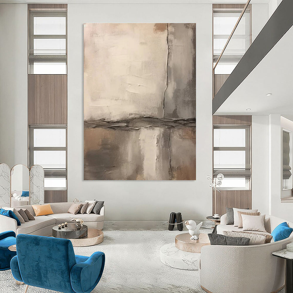 Earthy Tones Abstract Painting with Textured Layers ADGE443