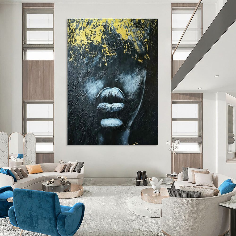 Original Hand-Painted Abstract Canvas for Office and Cottage Dining Room DLZ1610