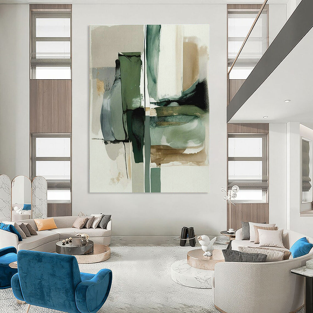 Customizable Handmade Abstract Canvas for Cottage Hallway and Cottage Bedroom DLZ1638