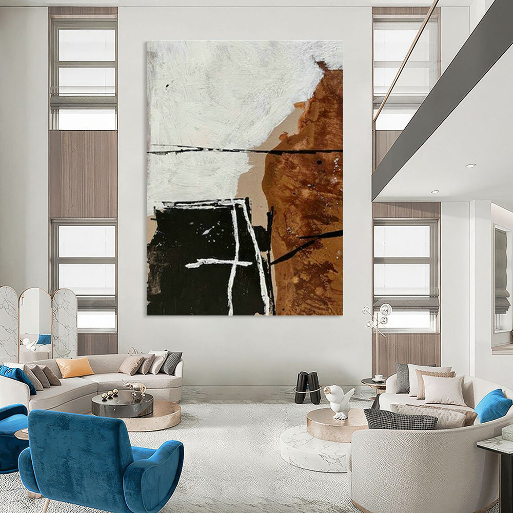 Oversized Hand Painted Abstract Wall Decor for Living Room & Entryway DLZ2014