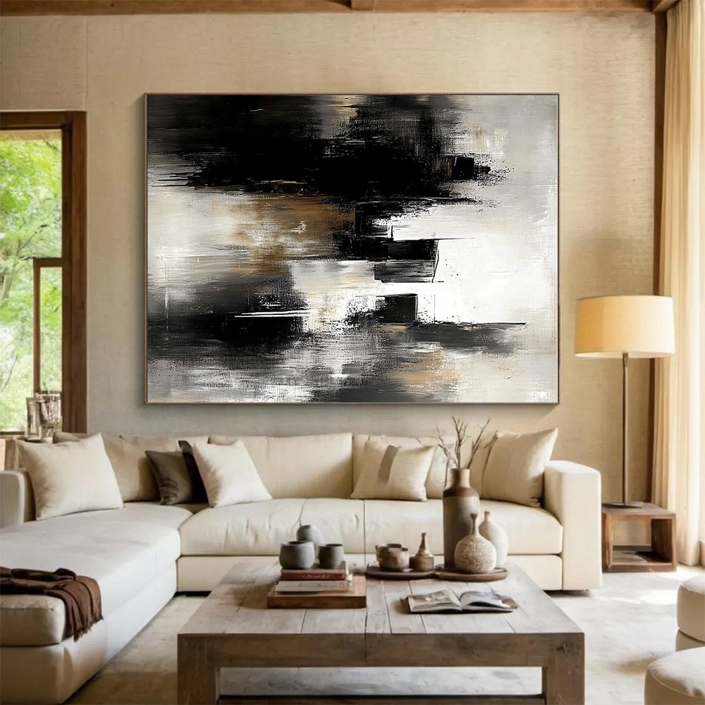 Urban Abstract with Black White and Gray GER358