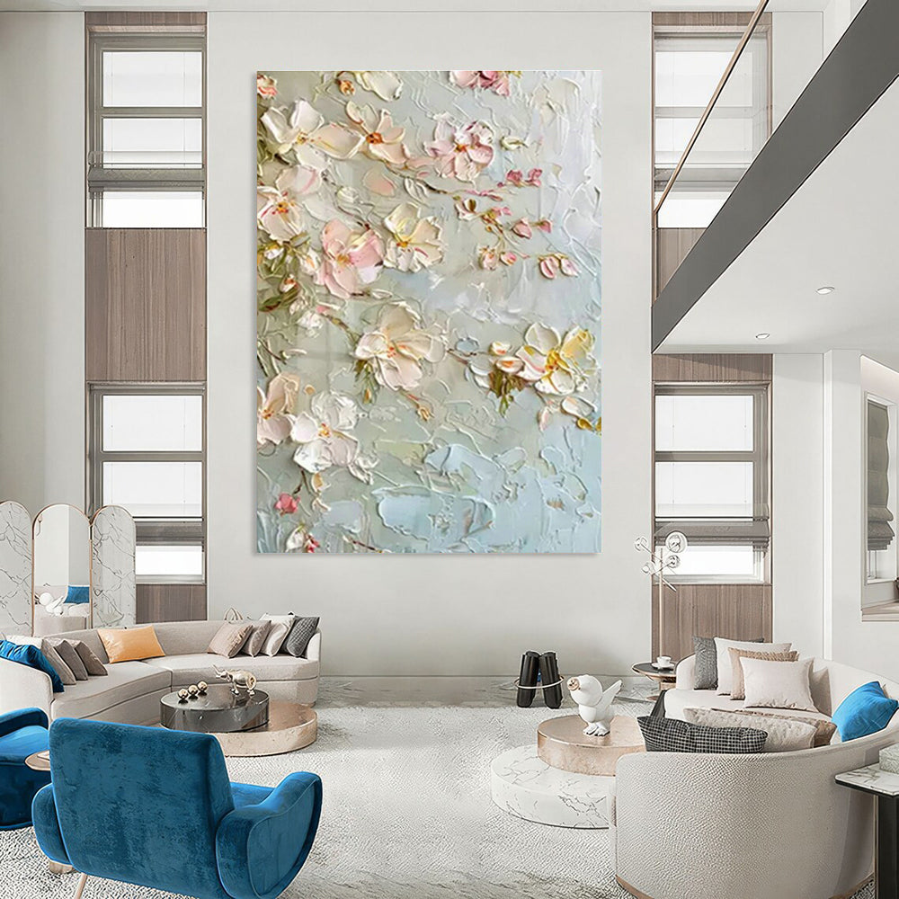 Hand - Painted Abstract Canvas Panels for Cottage Bedroom & Entryway DLZ1399