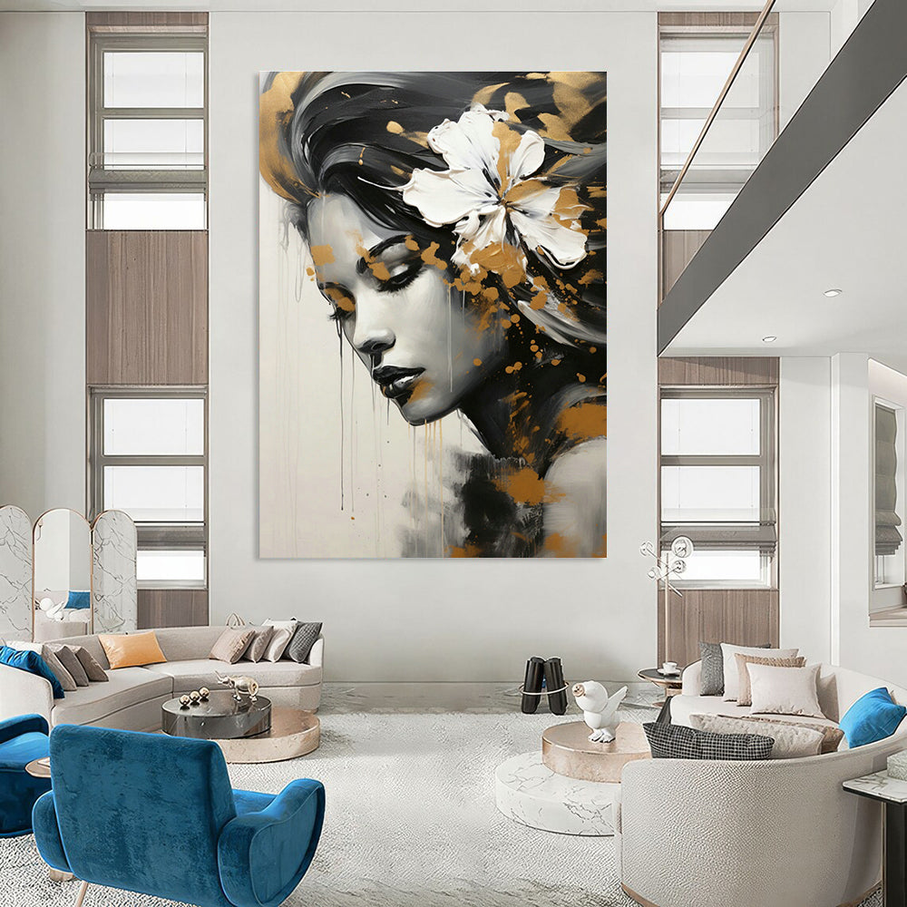 Large Custom Handmade Abstract Wall Art for Cottage Bedroom Scarf Hanger Shelf Wall & Living Room Magazine File Holder Wall DLZ1822