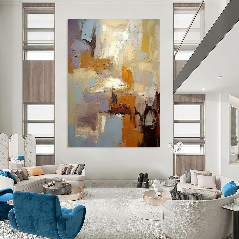 Hand-Painted Abstract Painting for Living Room and Hallway DLZ1449