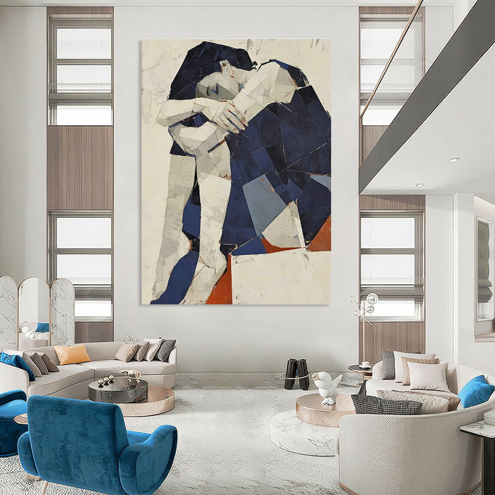 Extra - Large Custom Hand - Painted Abstracts for Cottage Living Room Fire Pits & Bedroom Terraces DLZ0592