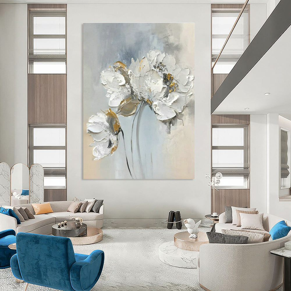 Customizable Handmade Abstract Canvas for Hallway and Cottage Dining Room DLZ1588