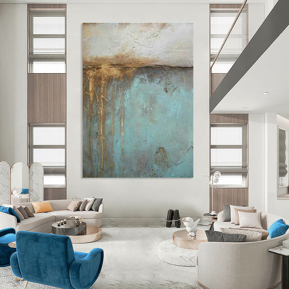 Large Custom Handmade Abstract Canvas for Hallway and Dining Room DLZ1473