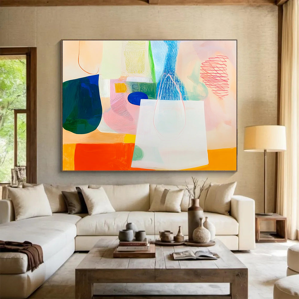 Pastel - Toned Abstract Composition Painting DYP109
