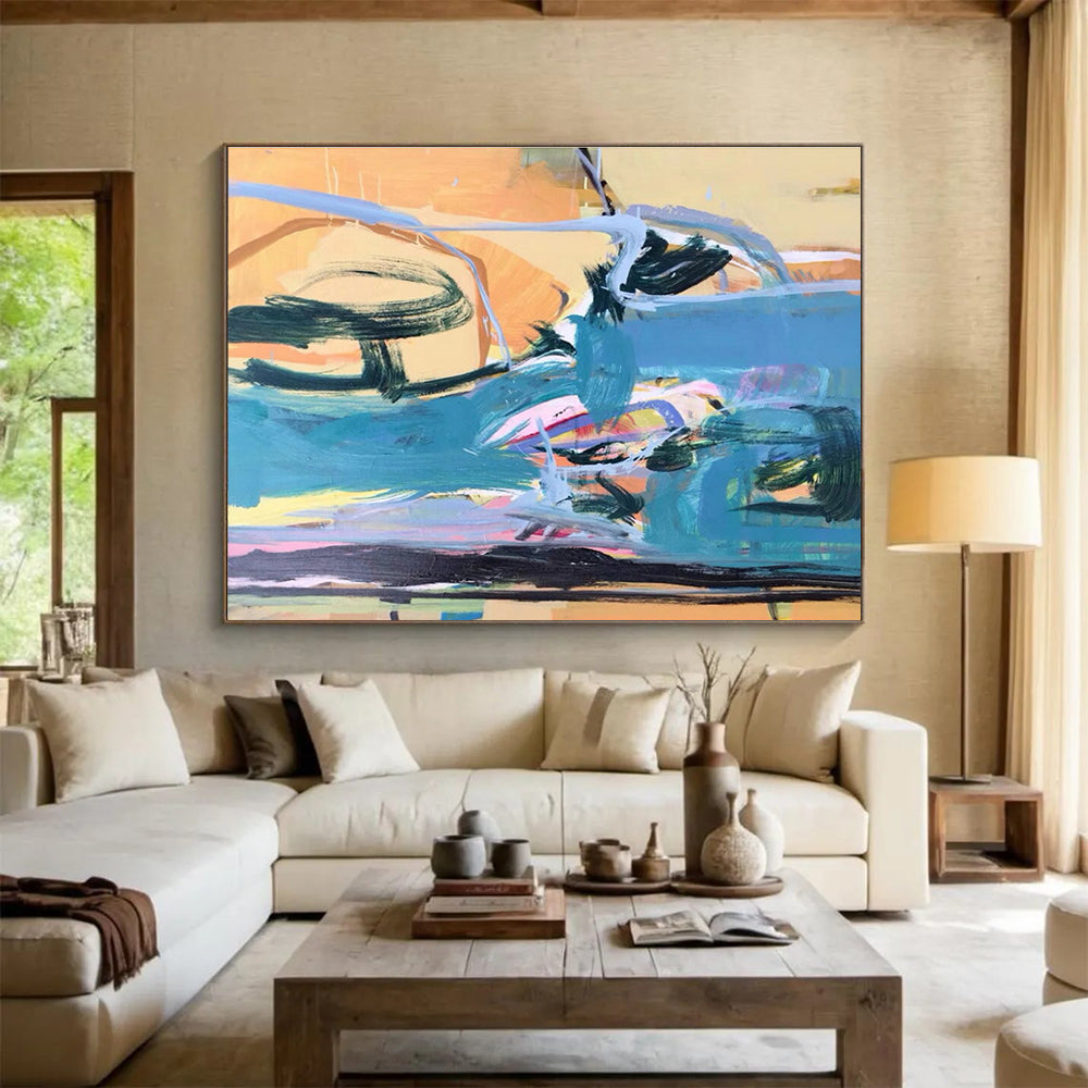 Vibrant Abstract Expression Abstract Painting THY007
