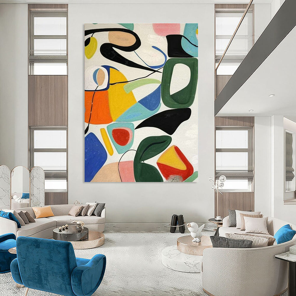 Customizable Handmade Abstract Canvas for Bedroom and Cottage Dining Room DLZ1469