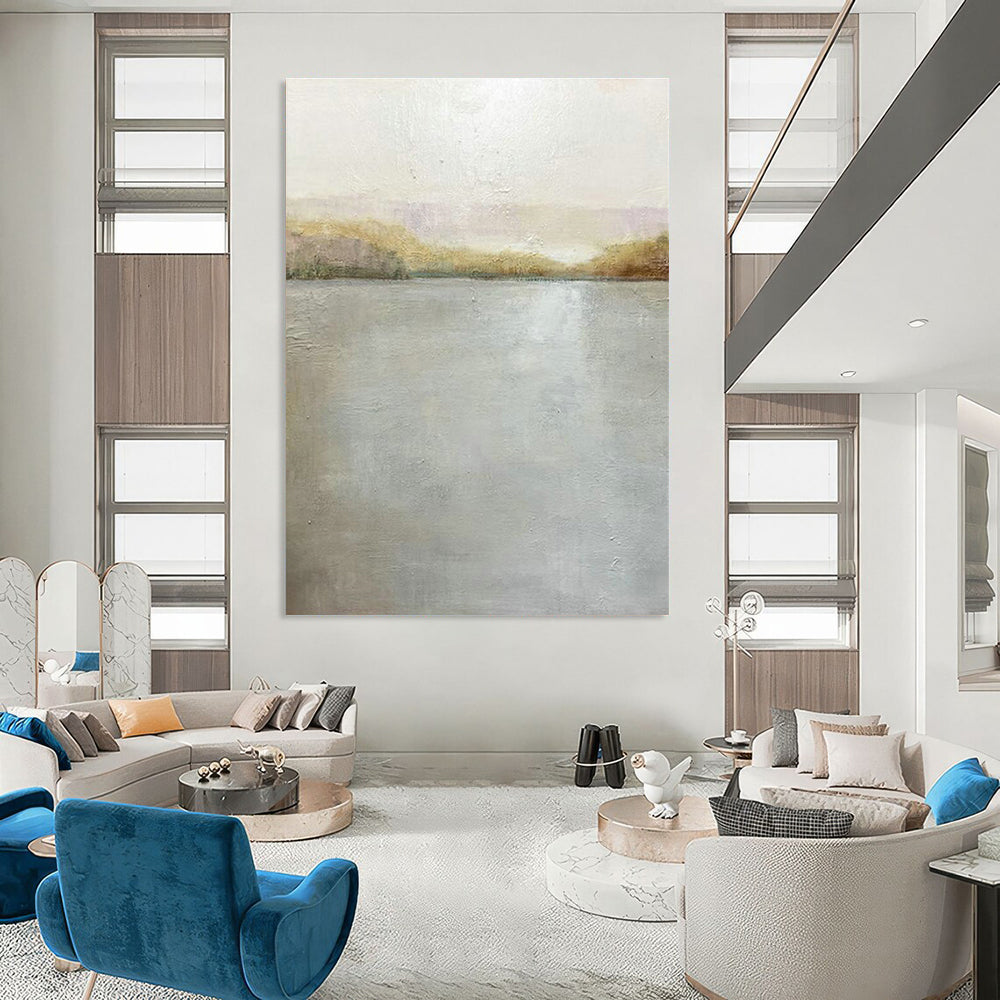 Stupendous Scale Custom-Formulated Handmade Abstract Canvas for Dining Room & Hallway DLZ2211
