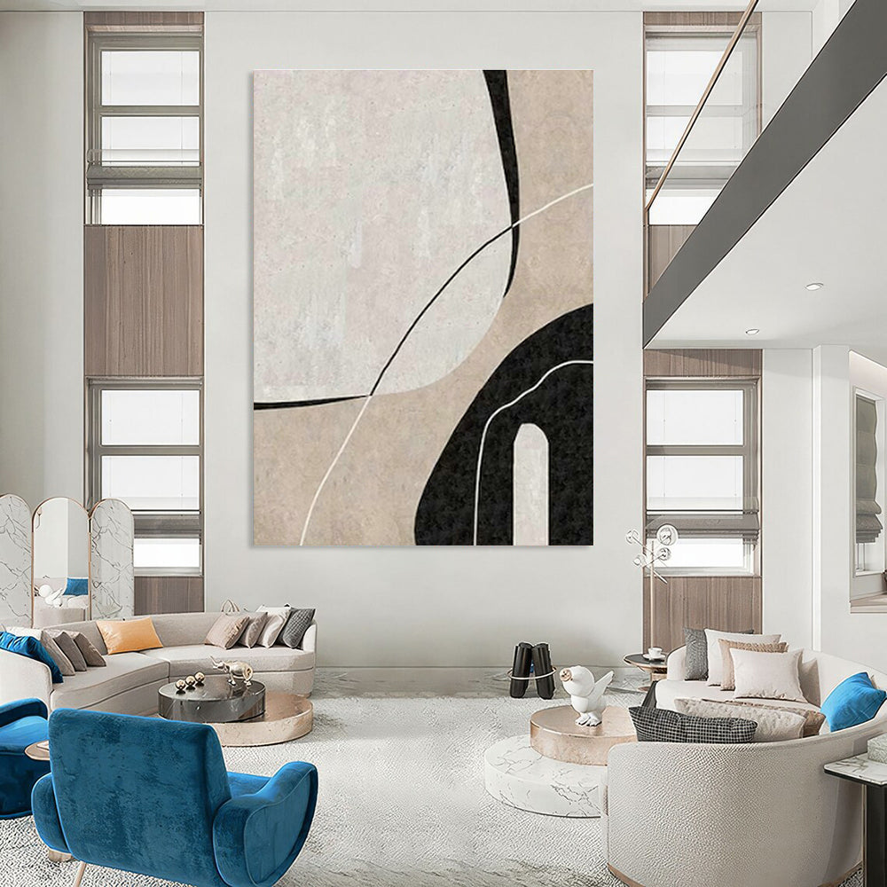Mammoth Custom-Fit Handmade Abstract Painting for Living Room & Office DLZ2070